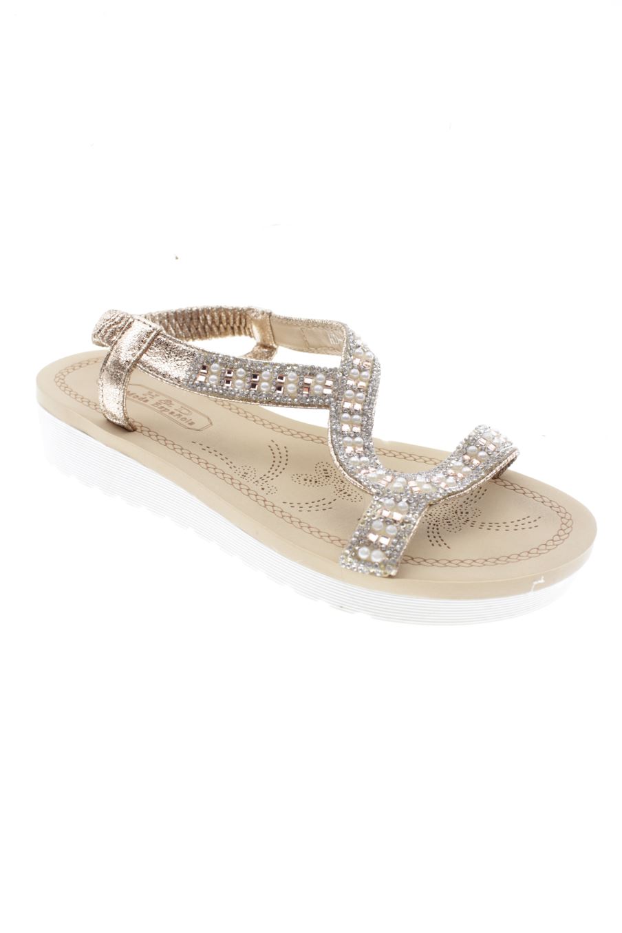 Sandalias tacon de H&D de la talla 37, de color marrón de