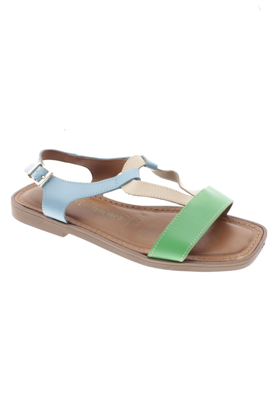 Sandalias planas de CAYETANO GIMENEZ de la talla 39, de color rayas de