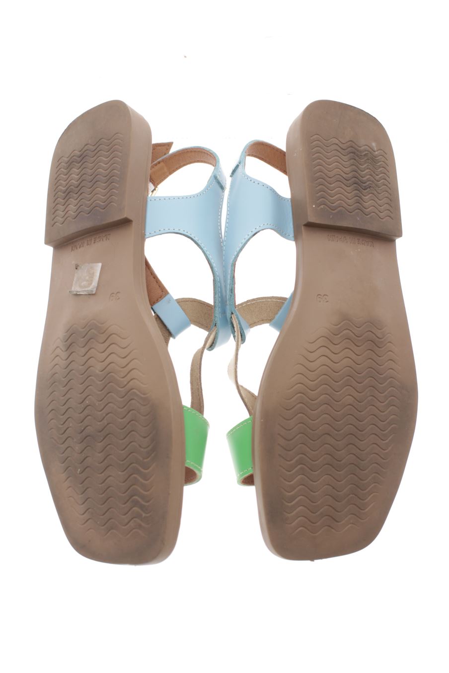 Sandalias planas de CAYETANO GIMENEZ de la talla 39, de color rayas de