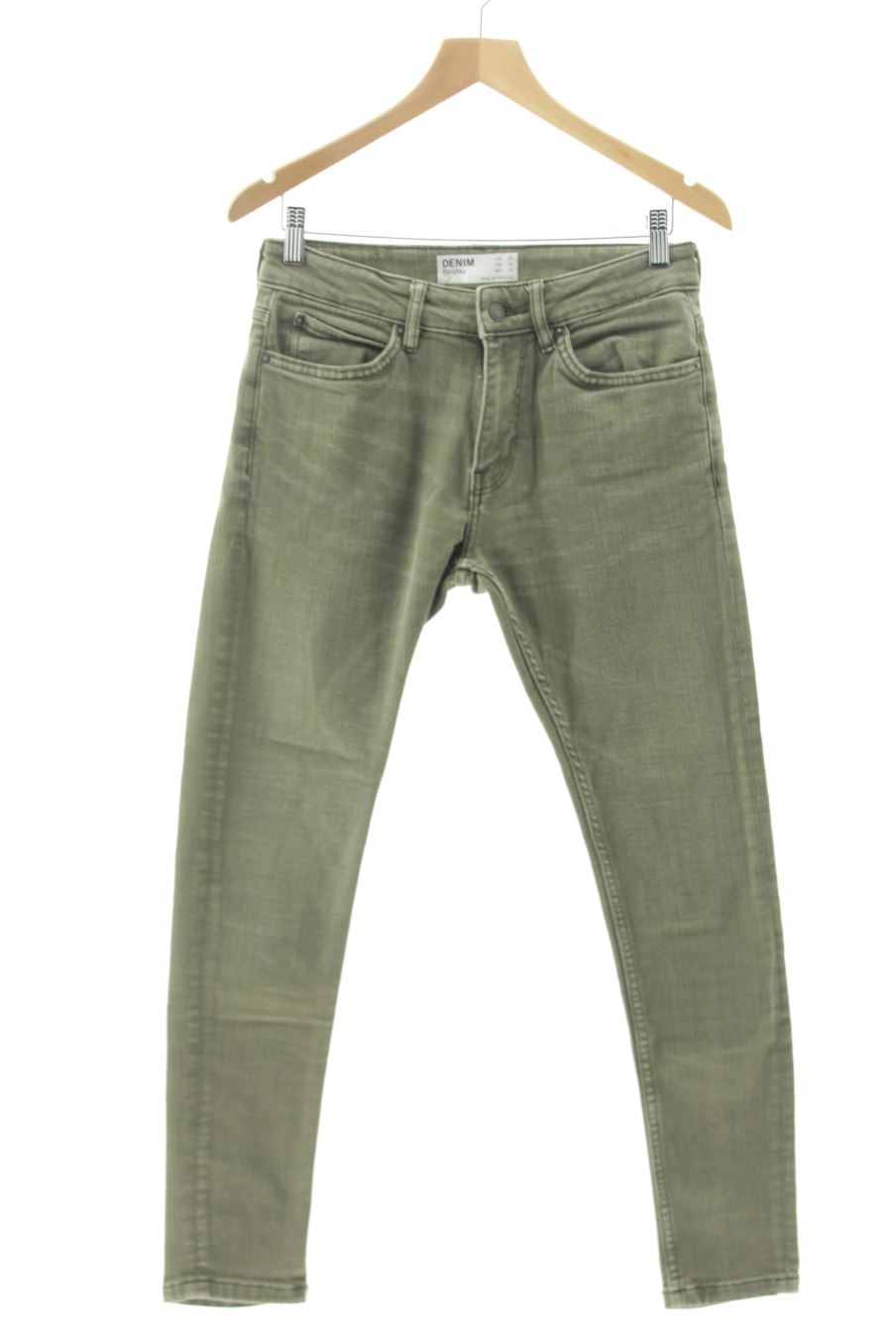 Jeans Bershka de la taille 36, de couleur vert de denim