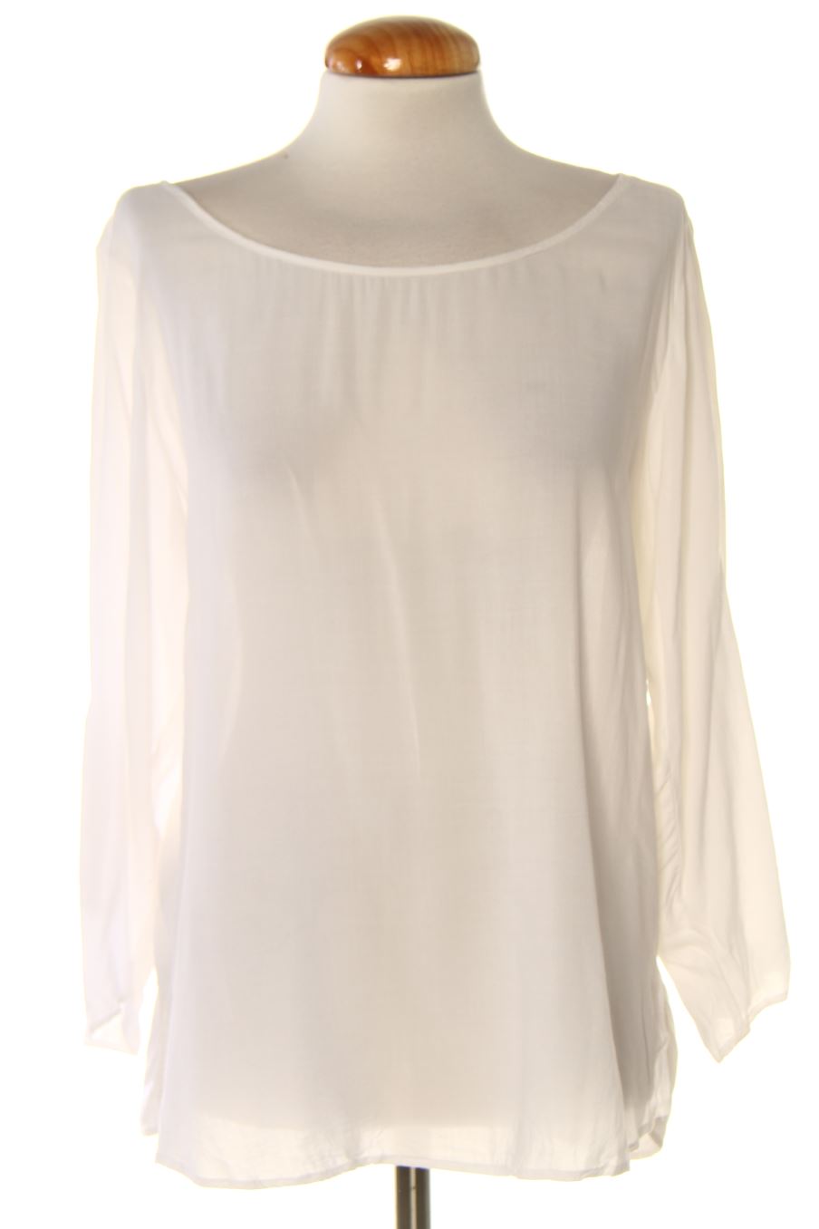 Blusa a maniche lunghe de Zara de la talla S, de color bianco