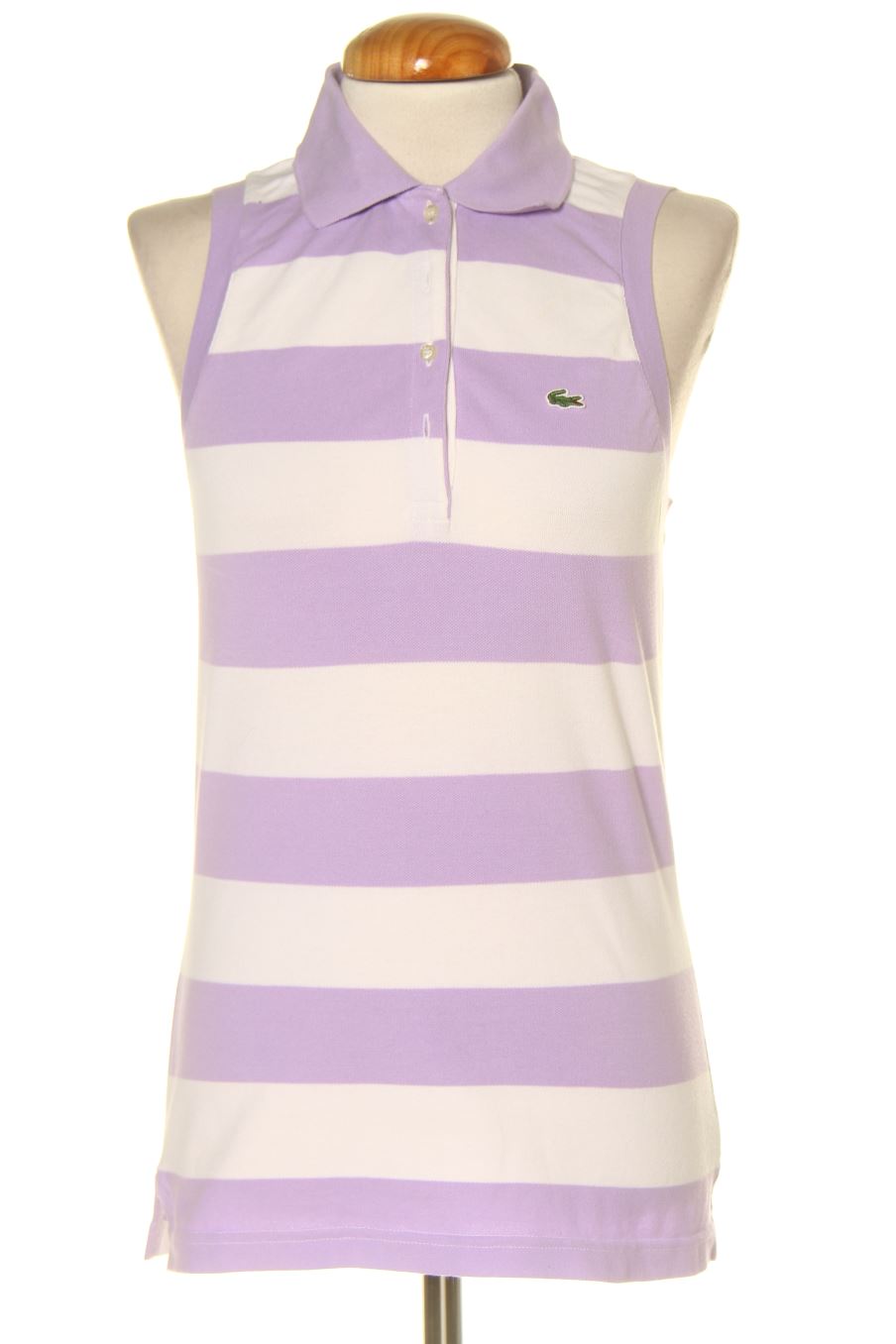 Polo sans manche Lacoste de la taille 40, de couleur rayures