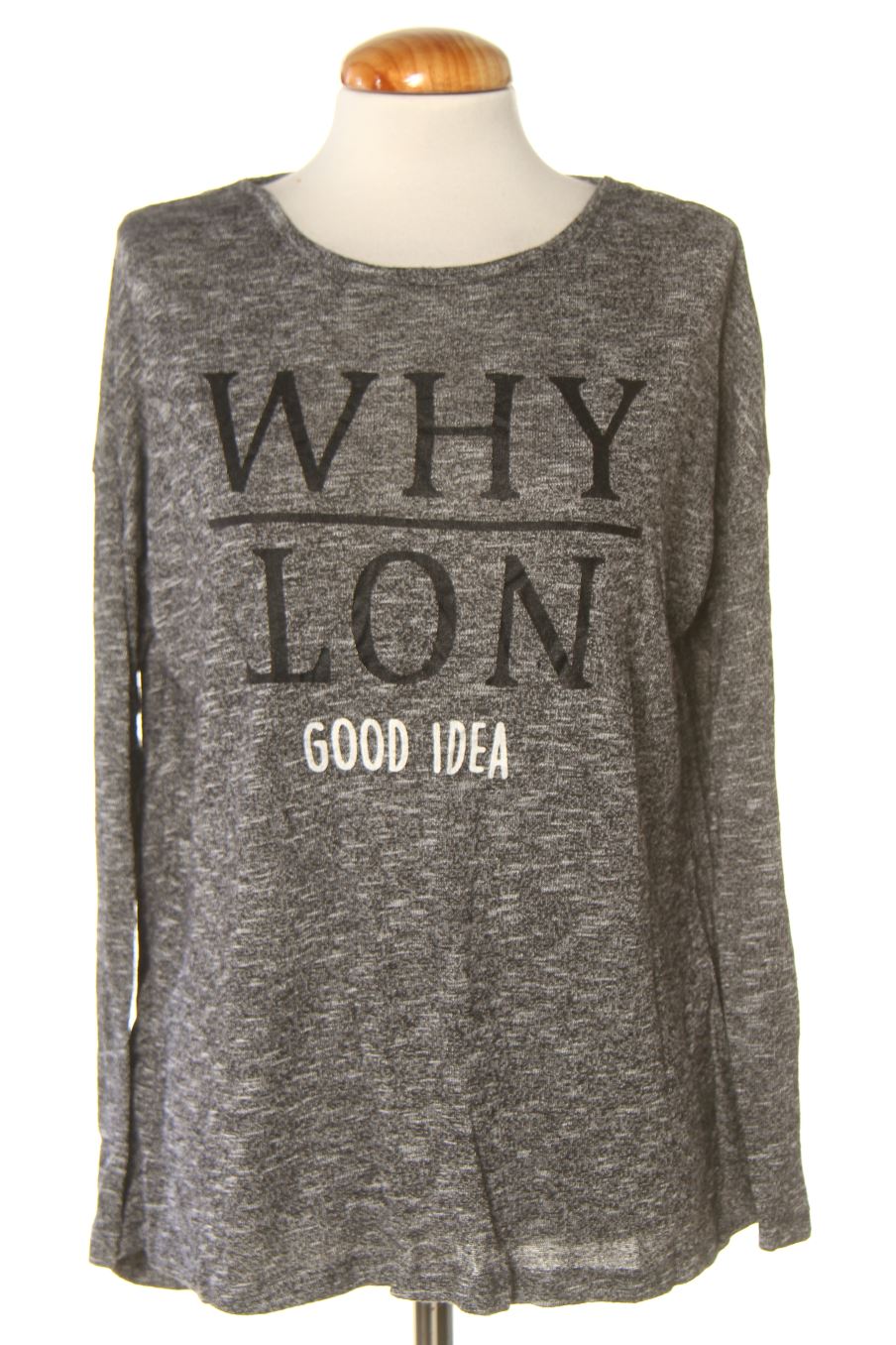 Pull CLOCK HOUSE de la taille L, de couleur gris