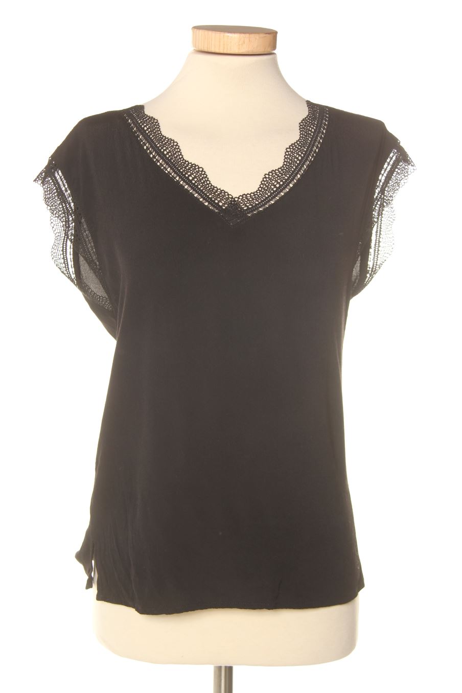 Blouse à manches courtes Promod de la taille S, de couleur noir