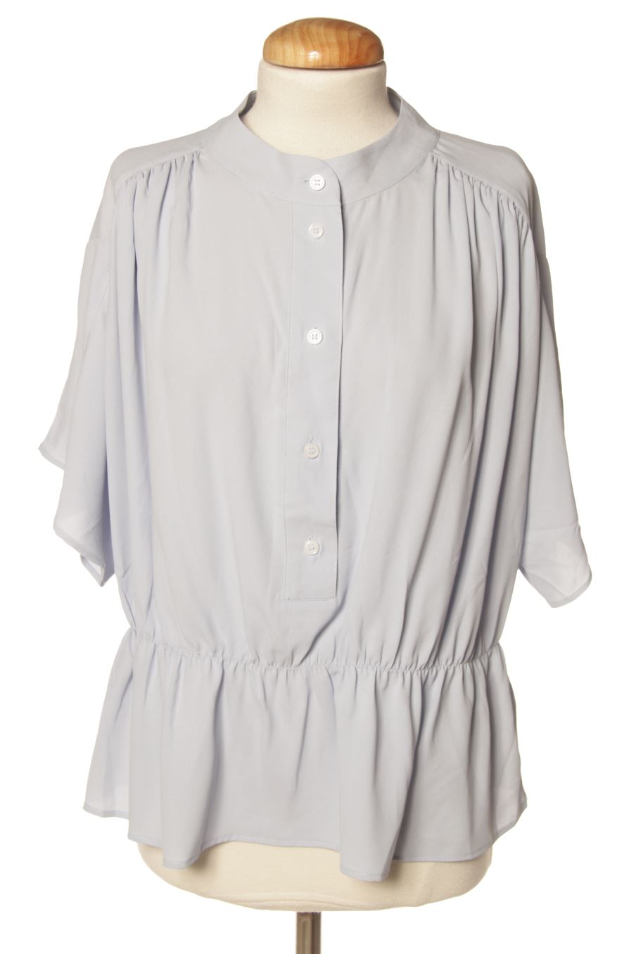Blouse à manches courtes H&M de la taille L, de couleur bleu