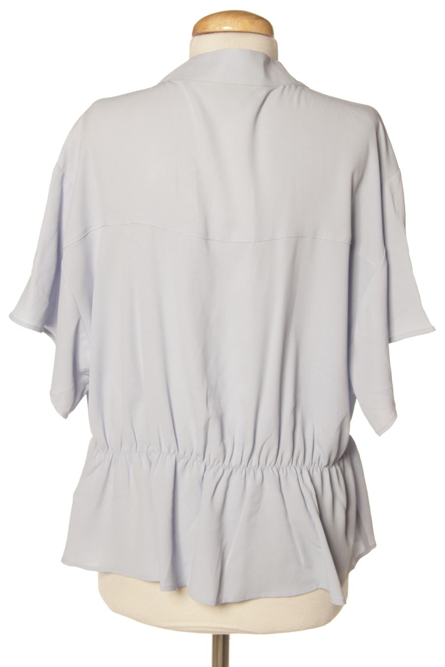 Blouse à manches courtes H&M de la taille L, de couleur bleu