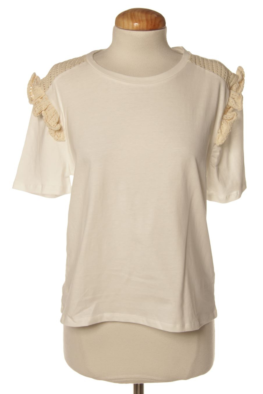 T-shirt Zara de la taille S, de couleur blanc