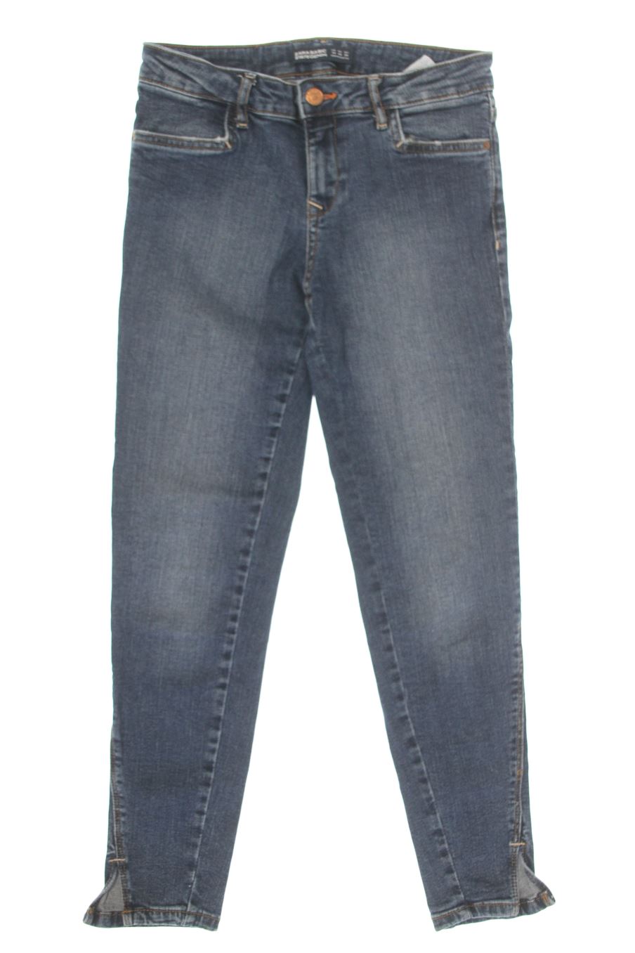 Jeans de Zara de la talla 34, de color blu