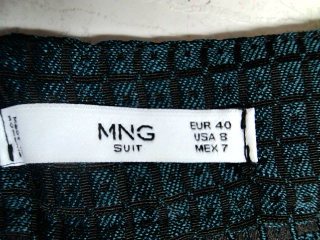 Pantalón de Mango de la talla 40, de color verde
