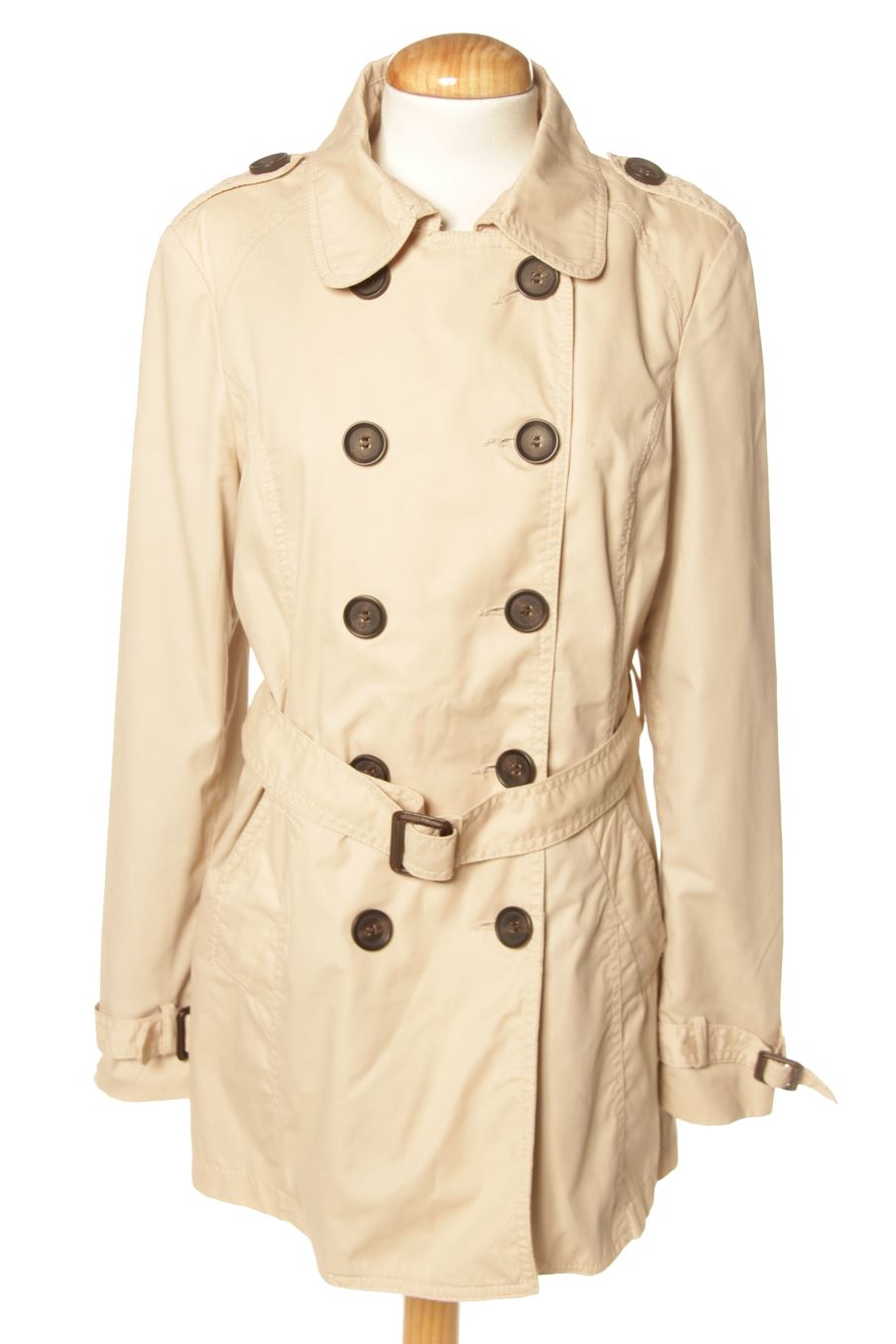 Gabardina de Stradivarius de la talla L, de color beige