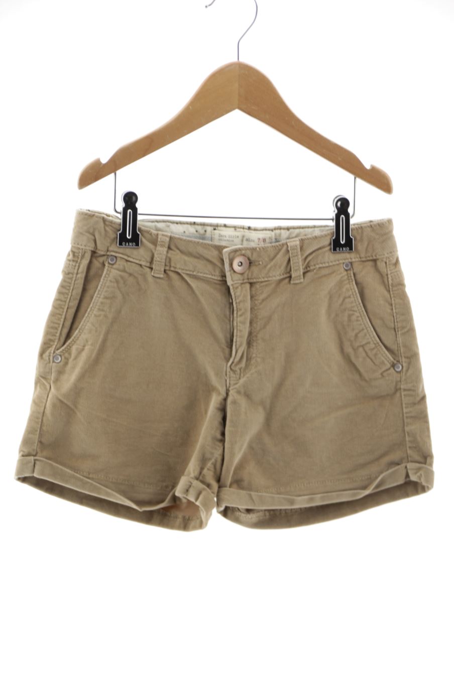 Pantalon corto de Zara de la talla 7 años de pana de segunda mano