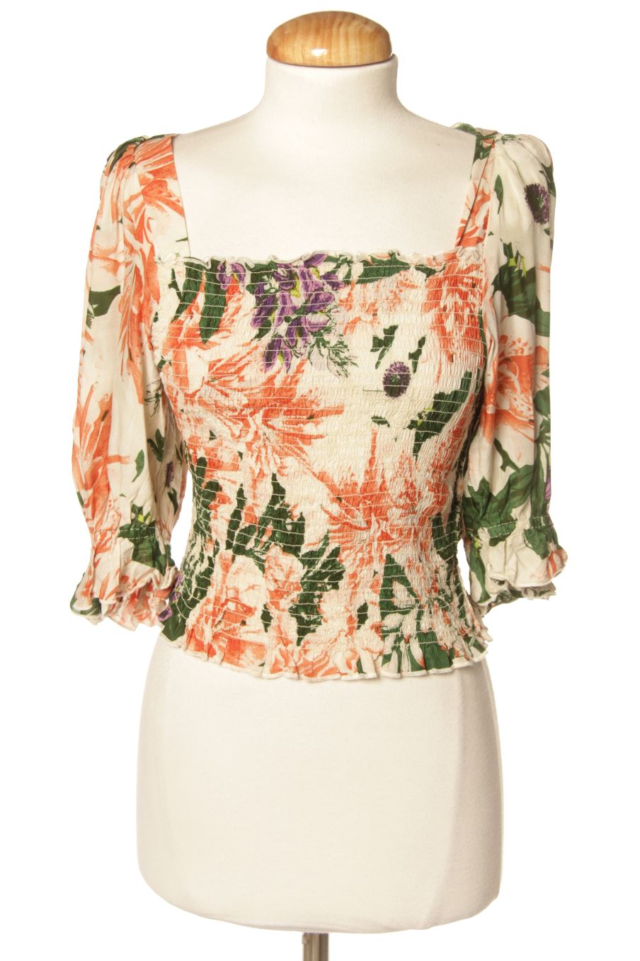 Blouse à manches courtes H&M de la taille S, de couleur fleurs