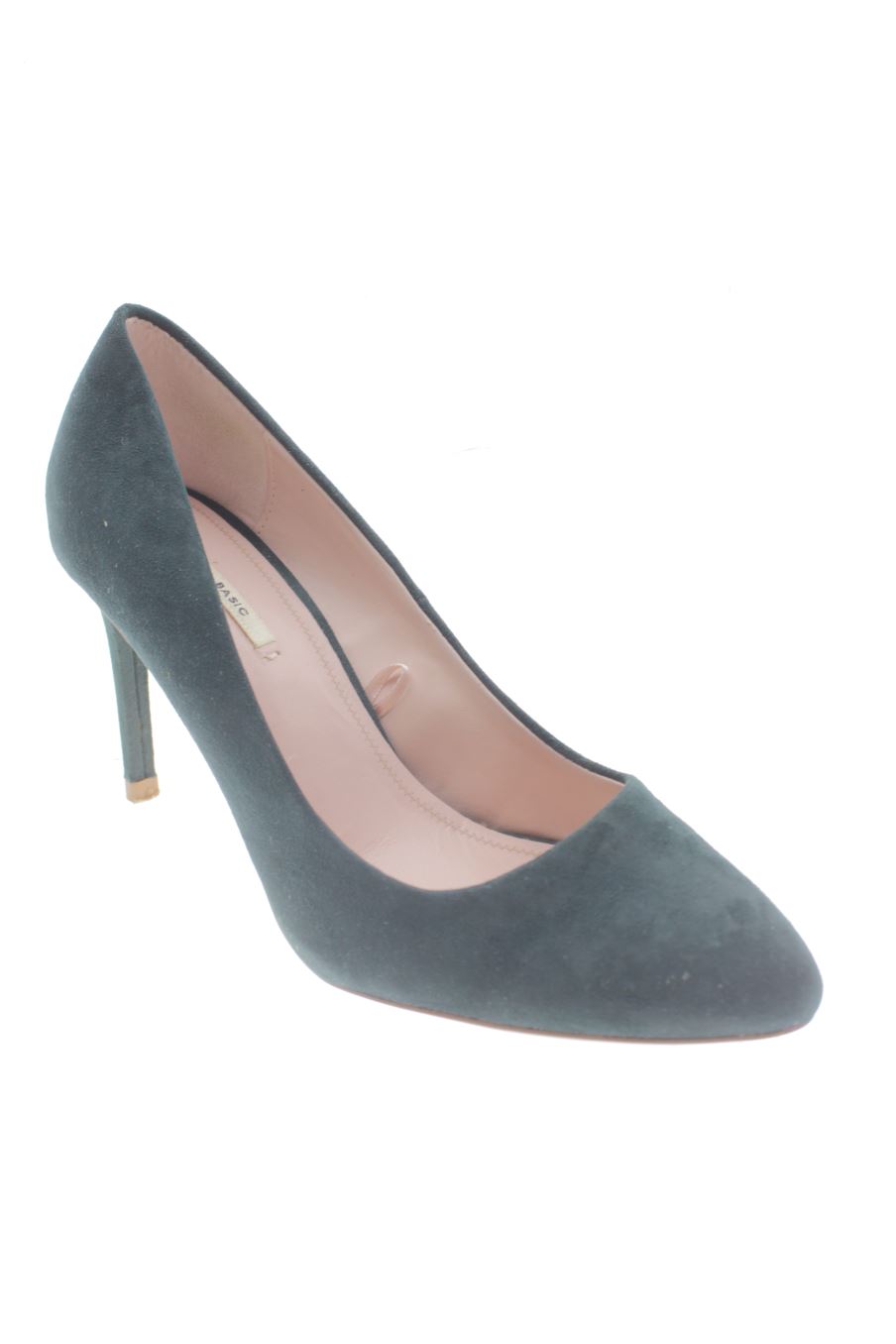 Zapatos de tacon de Zara de la talla 38, de color verde de