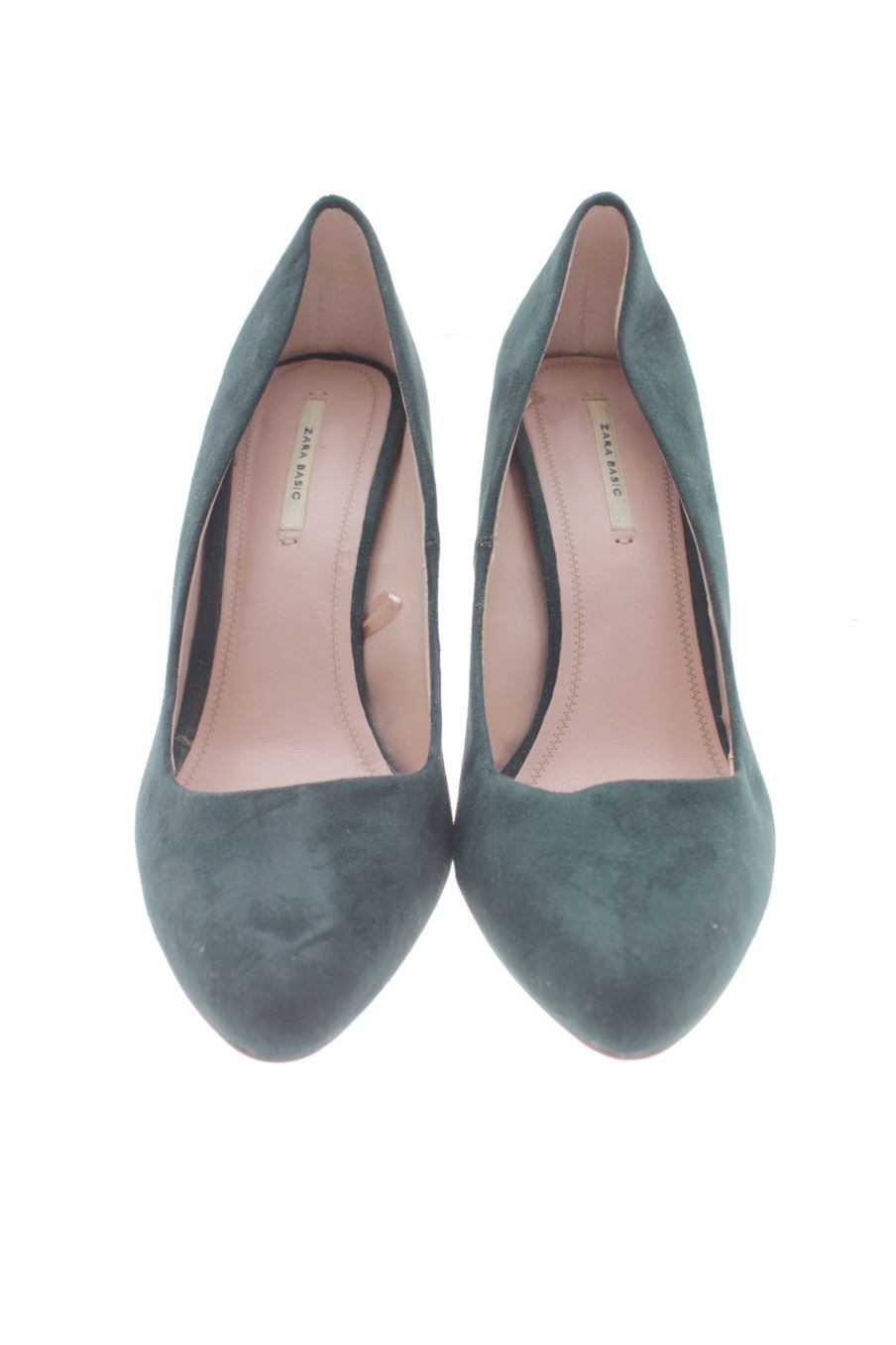 Zapatos de tacon de Zara de la talla 38, de color verde de
