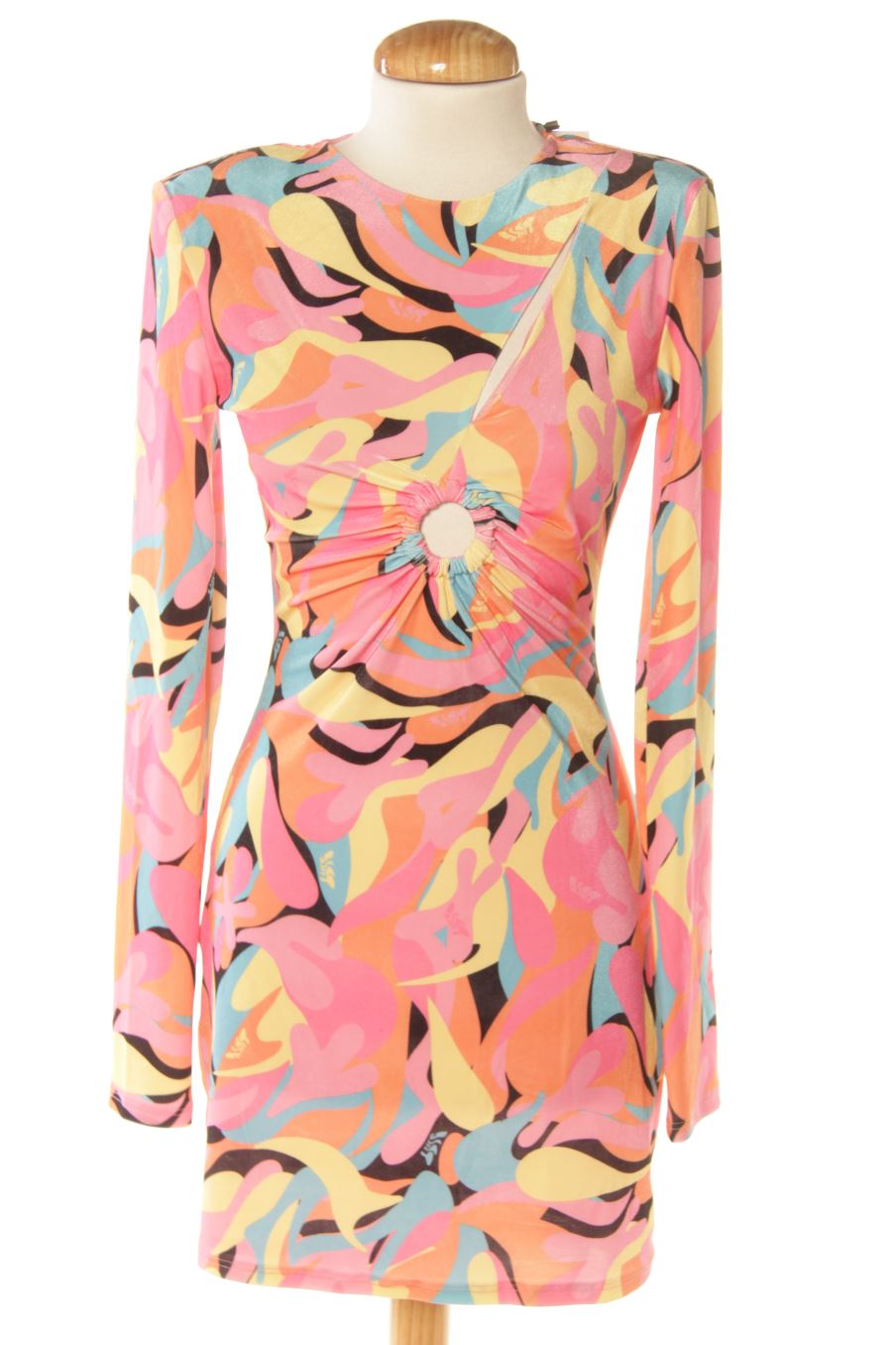 Robe casual Bershka de la taille M, de couleur imprimés