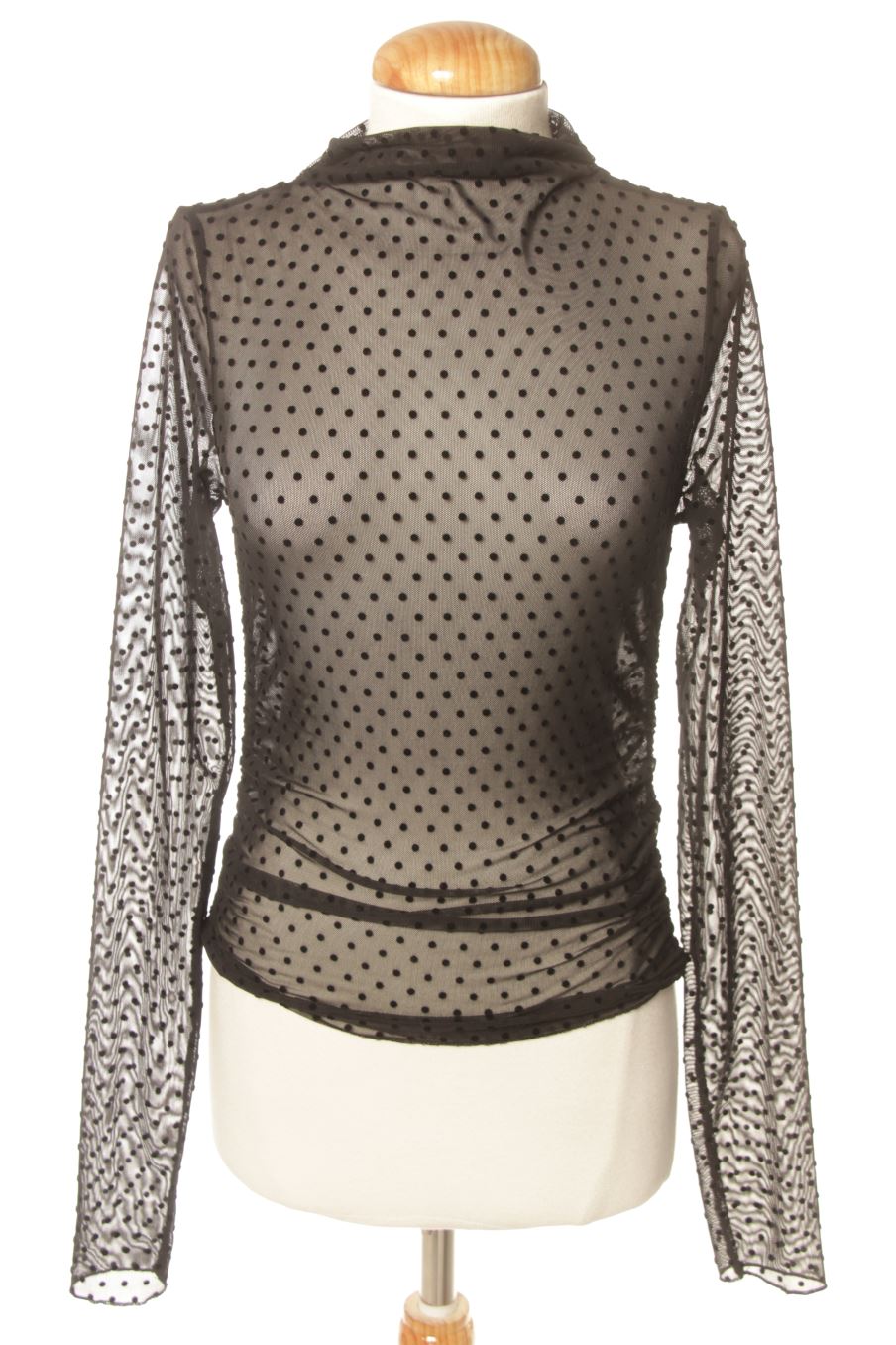 Blusa de manga larga de Zara de la talla XS, de color negro