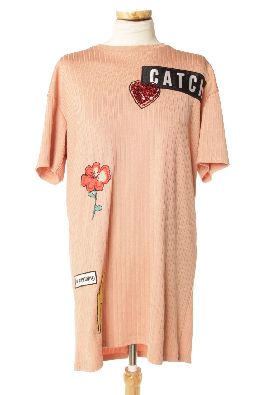 Robe casual Trafaluc de la taille S, de couleur rose