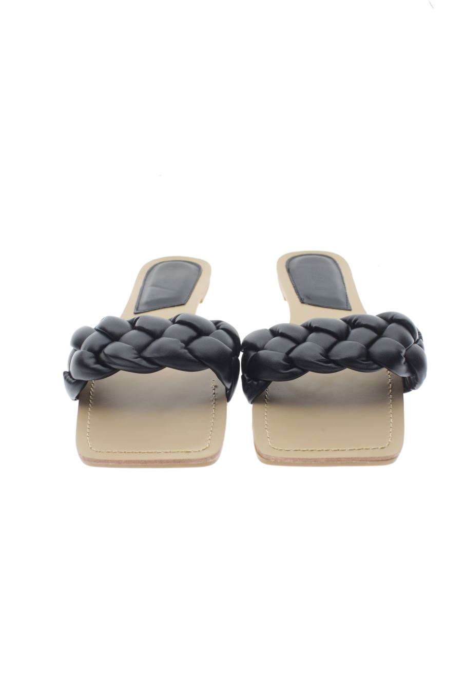 Sandalias planas de Buonarotti de la talla 38, de color negro de