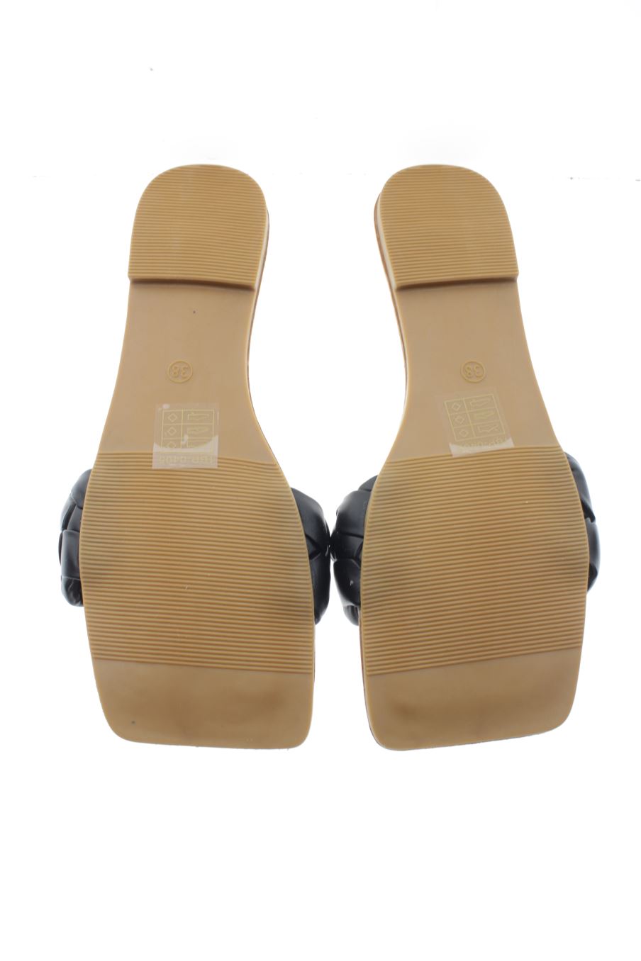 Sandalias planas de Buonarotti de la talla 38, de color negro de