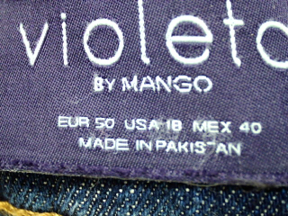 Vaqueros de Violeta (by Mango ) de la talla 52, de color azul de ropa vaquera