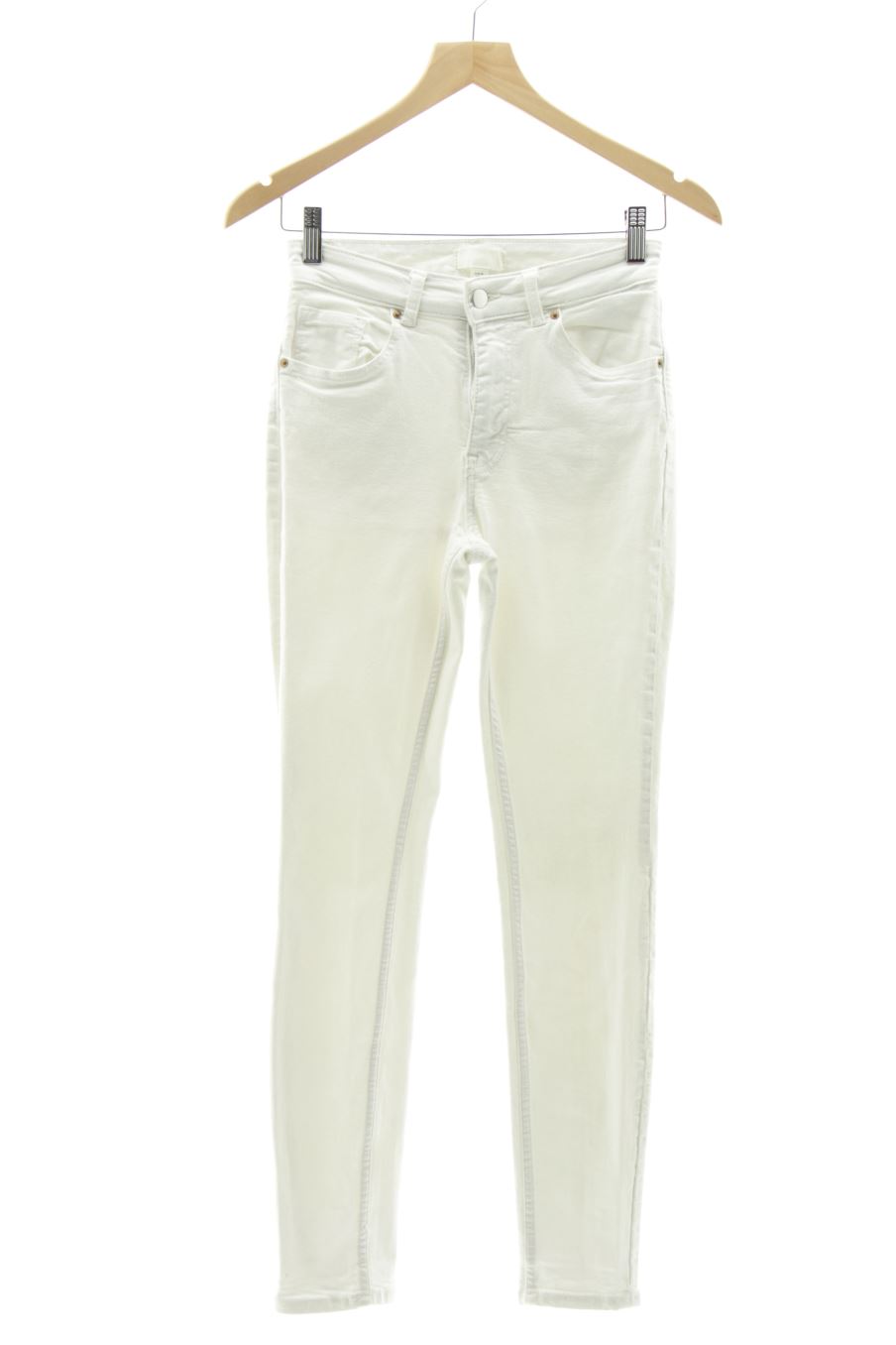Jeans H&M de la taille 38, de couleur blanc de denim