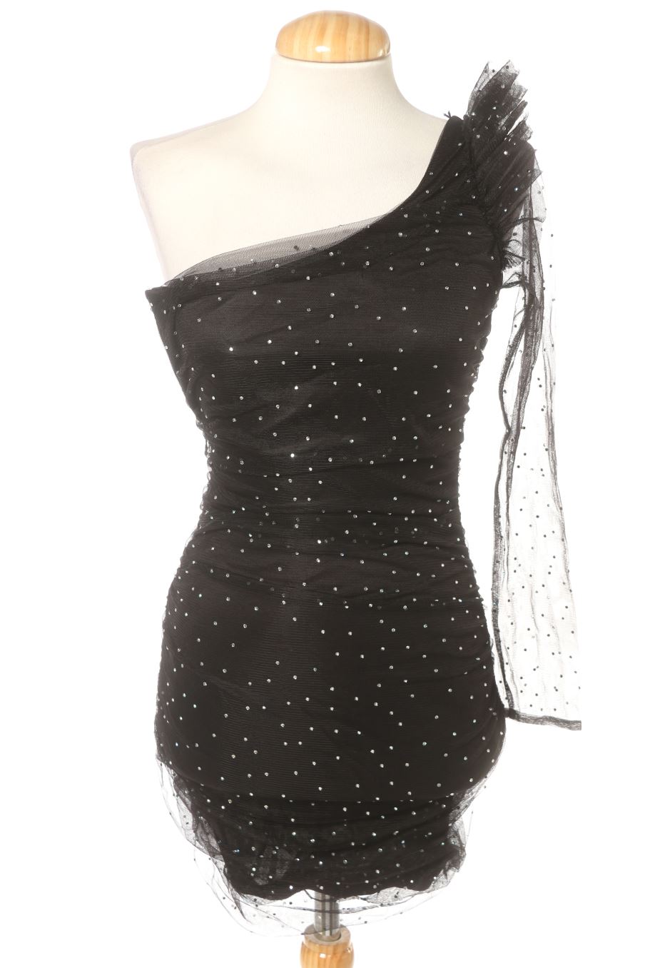 Vestido elegante de Zara de la talla S, de color negro
