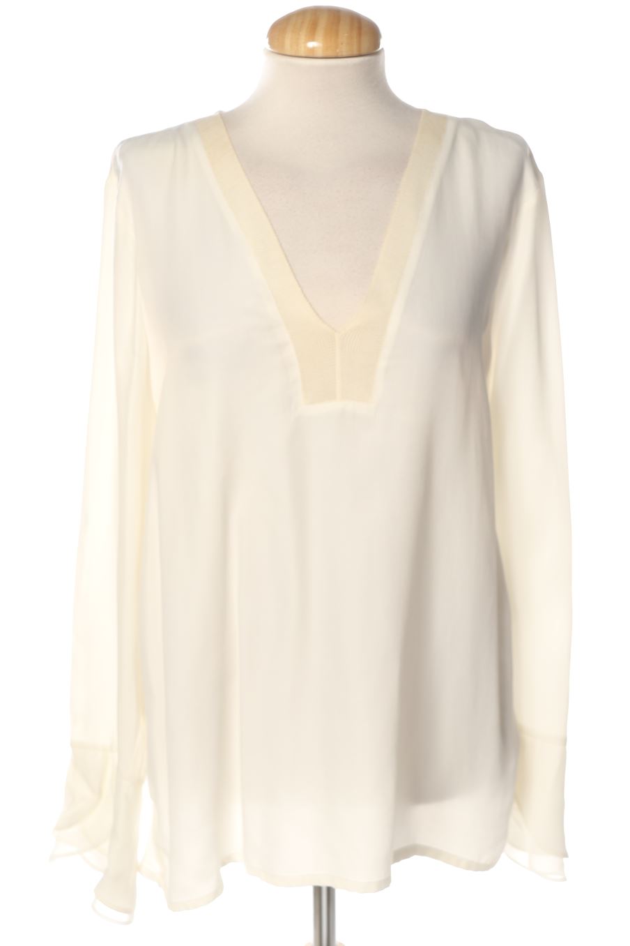 Blusa a maniche lunghe de Massimo Dutti de la talla L, de color beige
