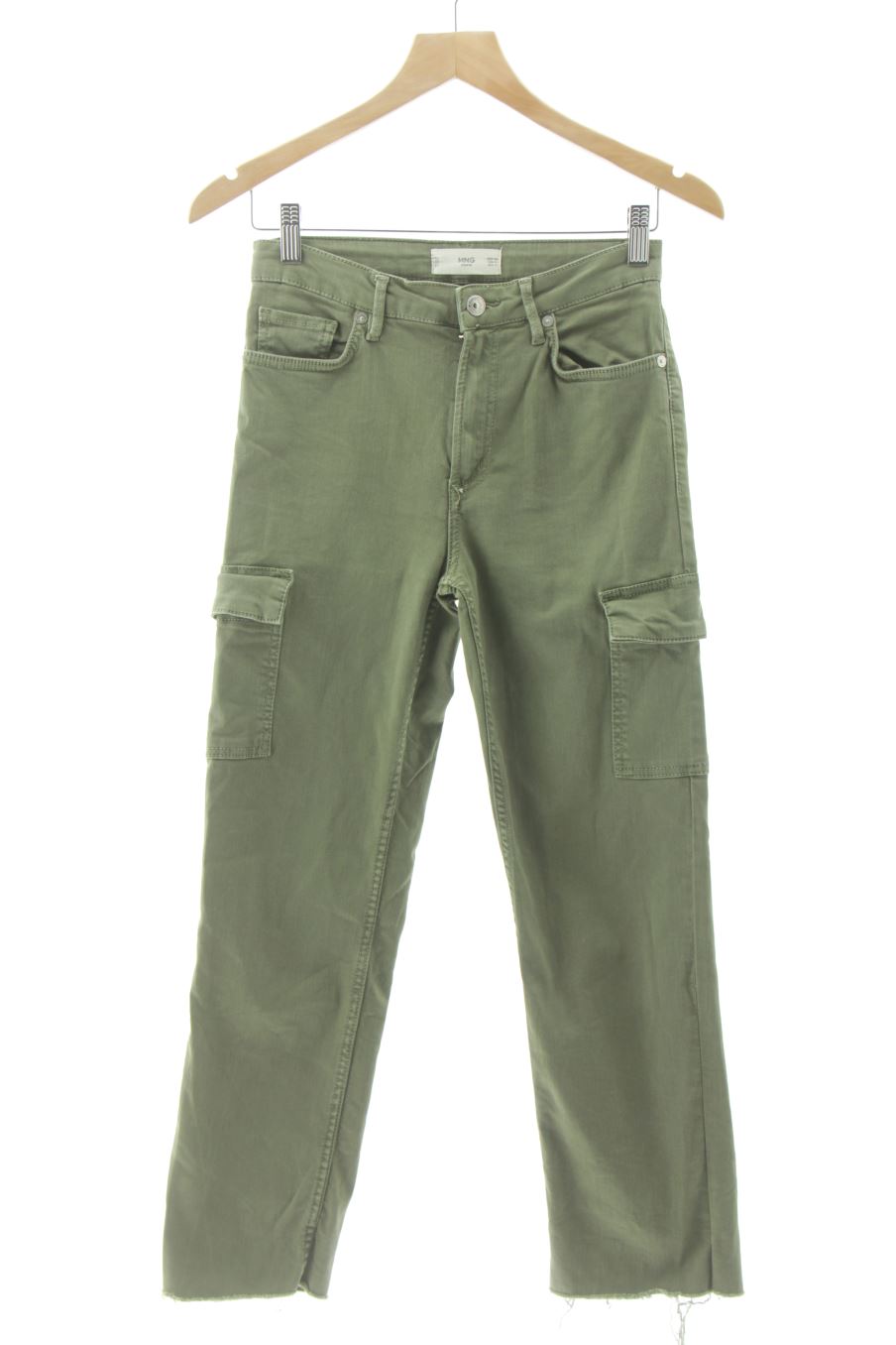 Vaquero de Mango de la talla 36, de color verde de ropa vaquera