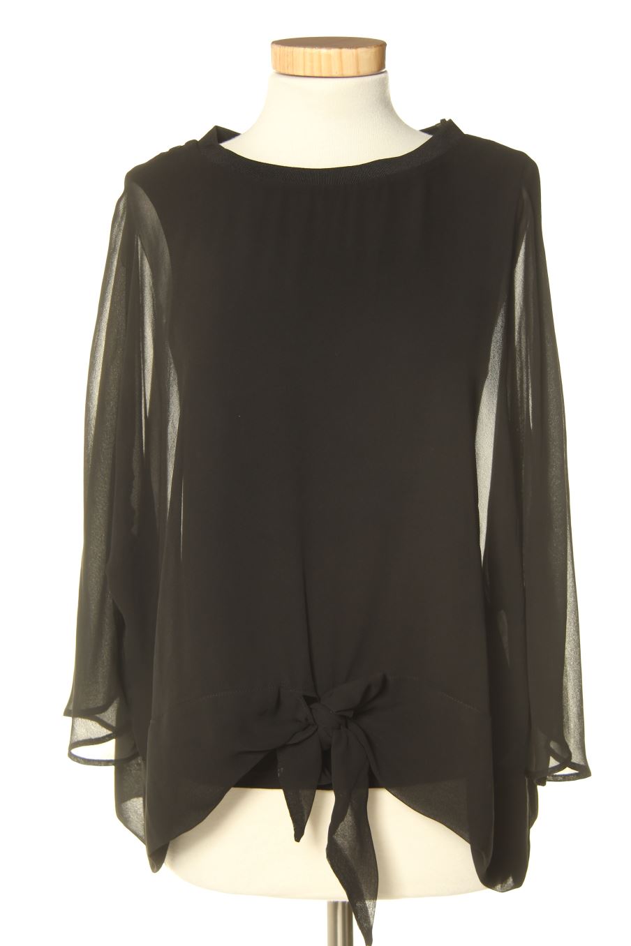 Blusa de manga larga de Zara de la talla XS, de color negro