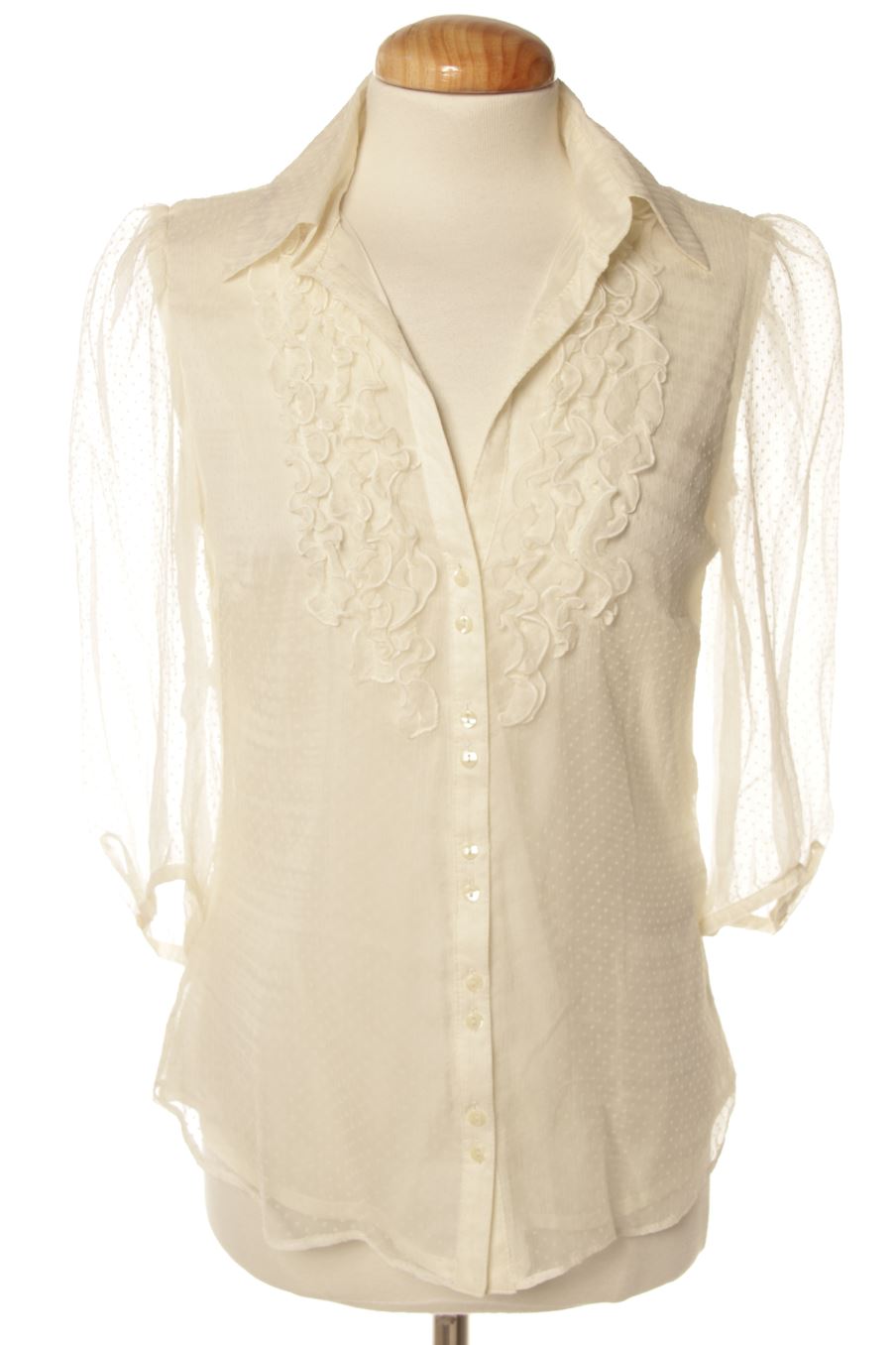 Camisa de Zara de la talla S, de color blanco