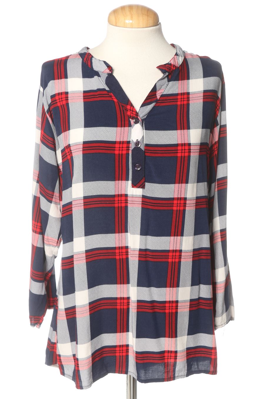 Blusa a maniche lunghe de Nice de la talla M, de color quadri