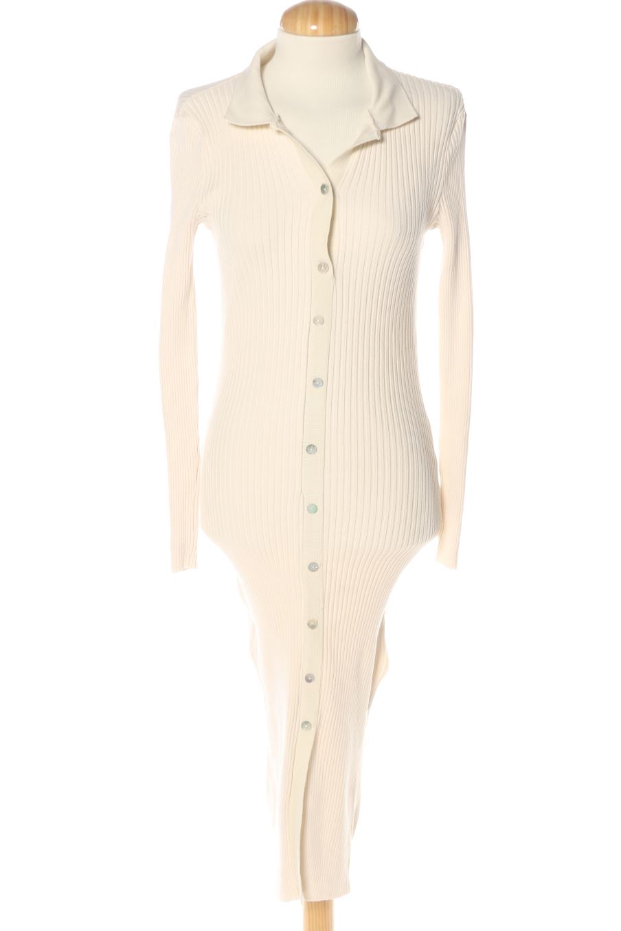 Robe casual Zara de la taille S, de couleur blanc
