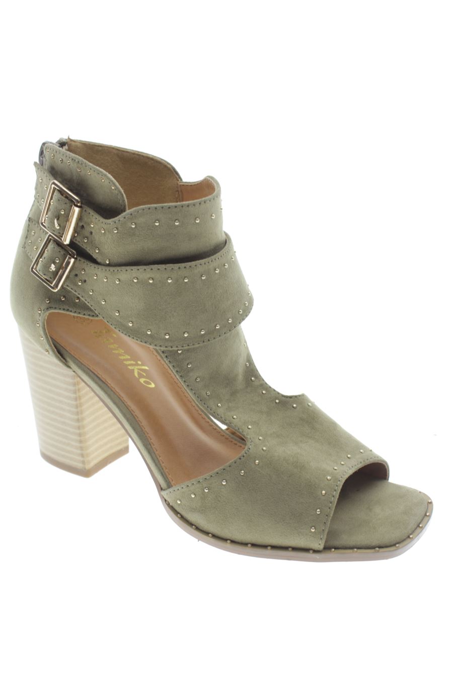 Sandalias tacon de Tamiko de la talla 38, de color verde de