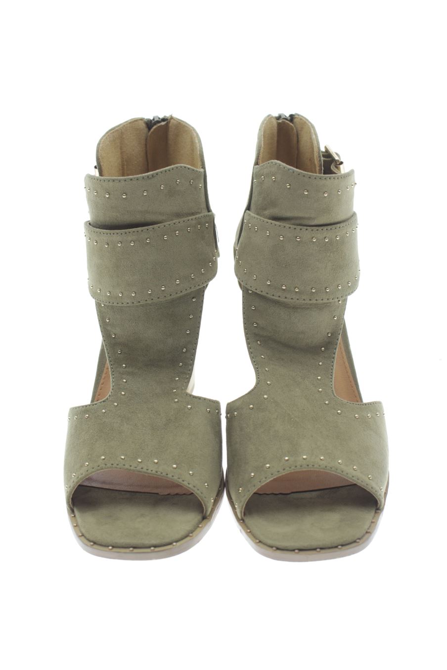 Sandalias tacon de Tamiko de la talla 38, de color verde de