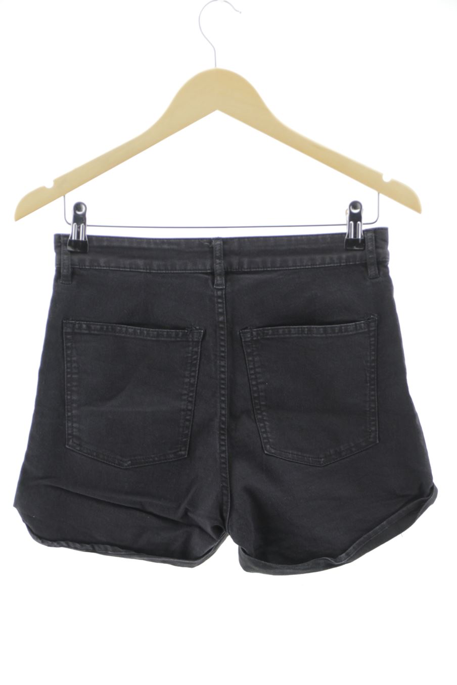 Pantalones cortos de H&M de la talla 40, de color negro de ropa vaquera