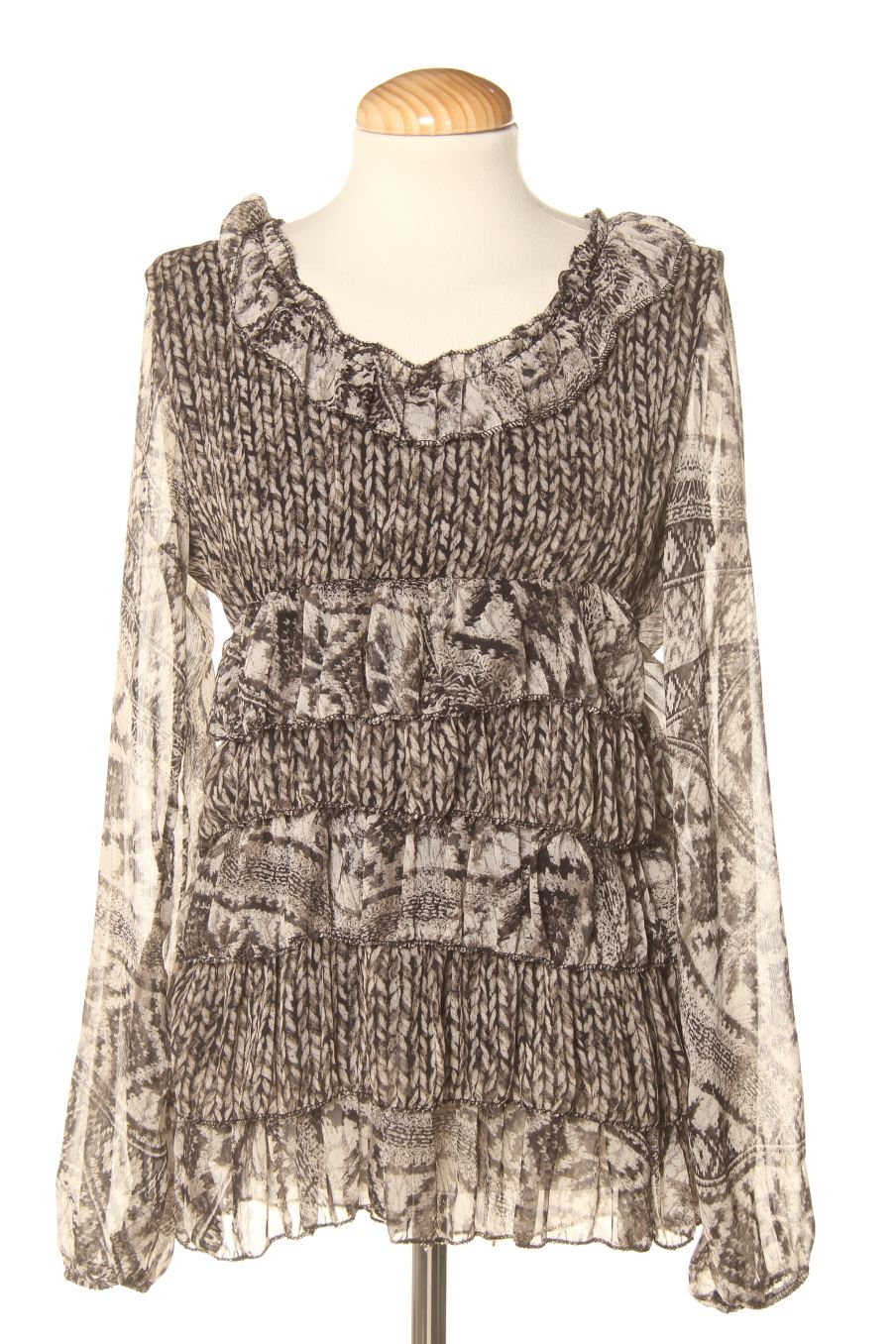 Langärmelige Bluse von Made in italy Größe S, Farbe Aufdruck, für