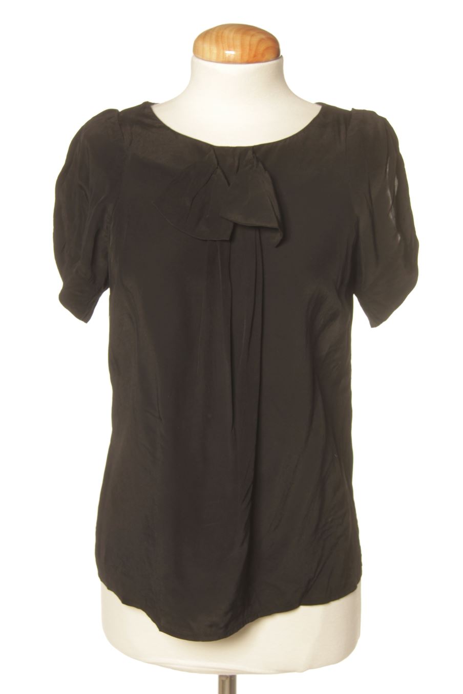 Blusa a maniche corte de Massimo Dutti de la talla XS, de color nero