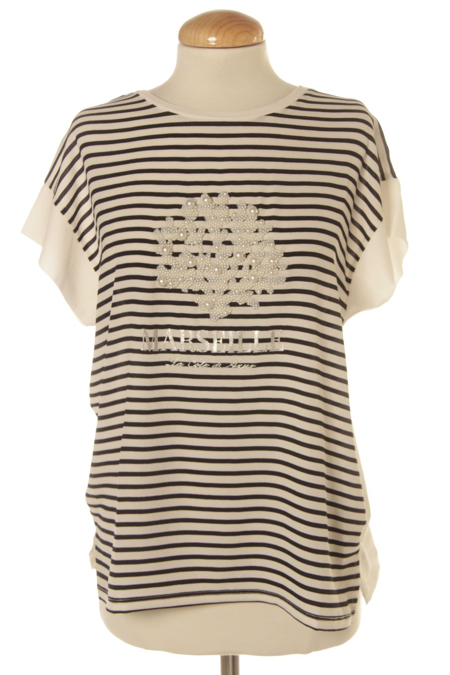 Blouse à manches courtes Sfera de la taille S, de couleur rayures