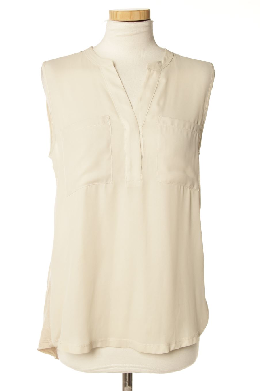 Blouse à manches courtes H&M de la taille M, de couleur beige