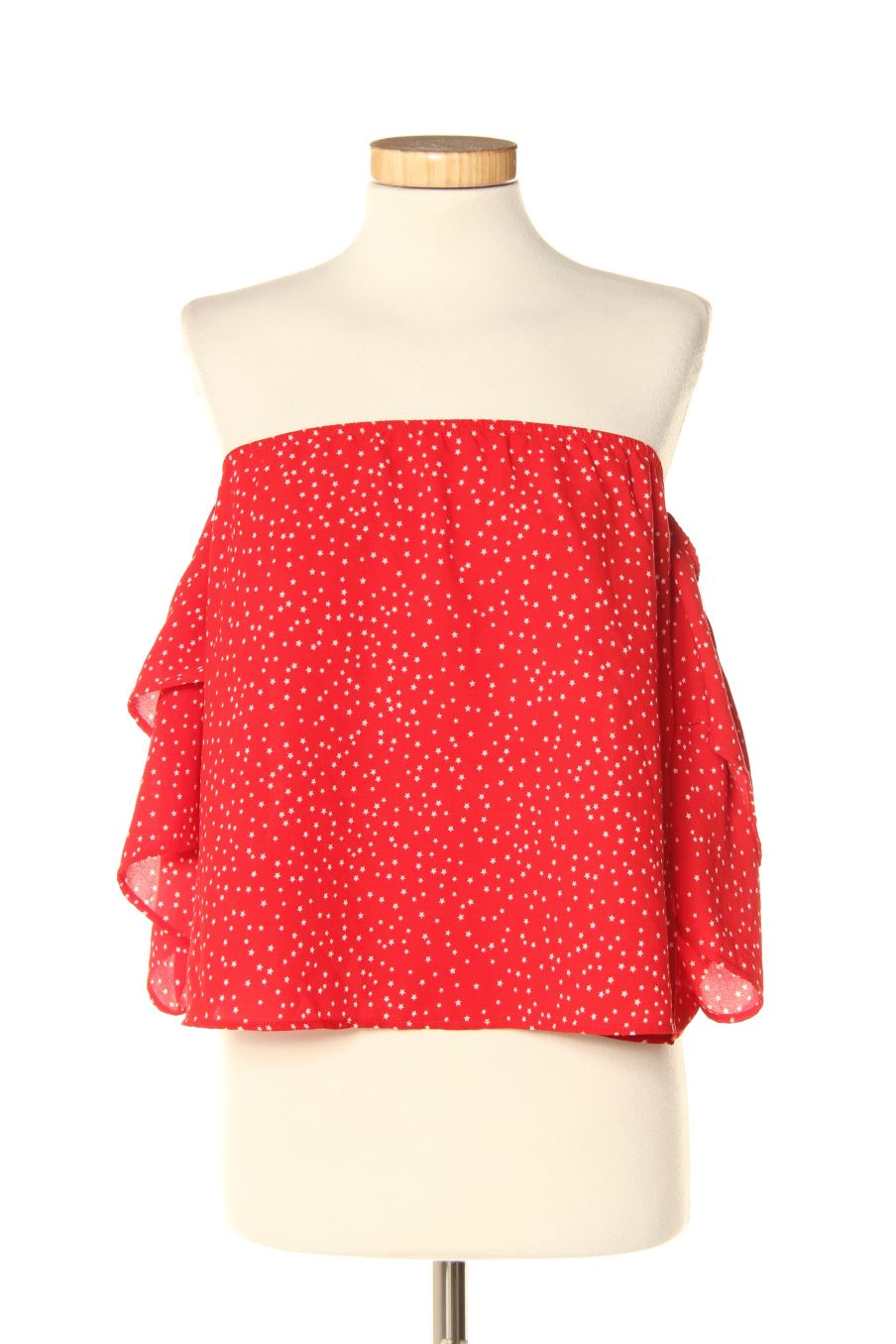 Blouse à manches courtes Pull & Bear de la taille S, de couleur rouge