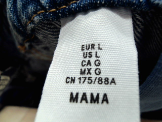 Jeans H&M Premama de la taille L, de couleur bleu de denim de femmes enceintes