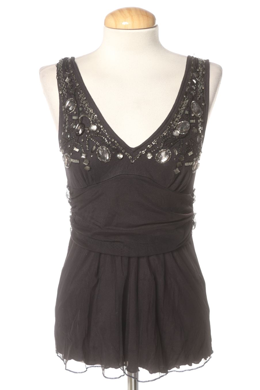 Top de Mango de la talla S, de color nero