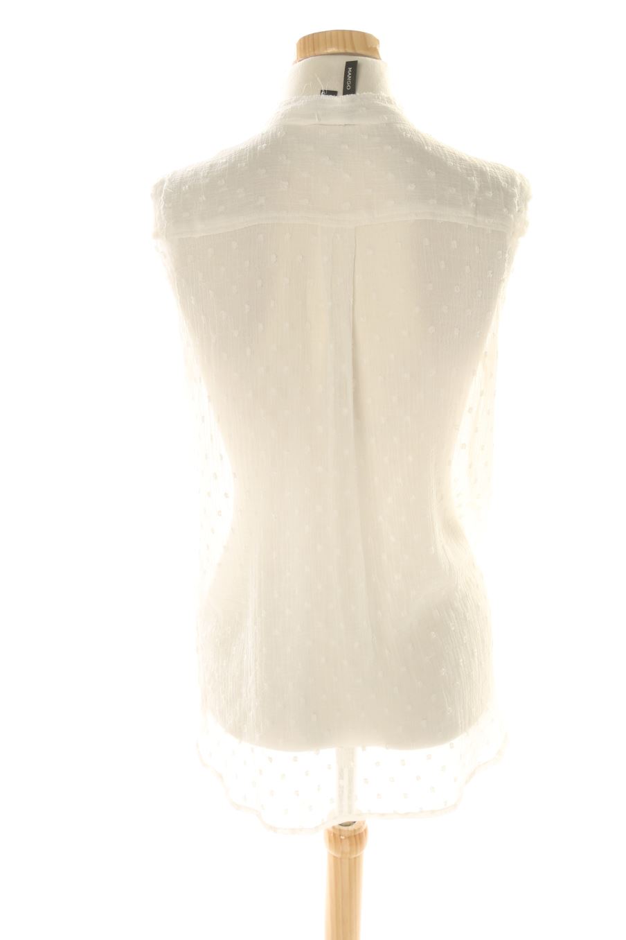 Camisa sin mangas de Mango de la talla S, de color blanco
