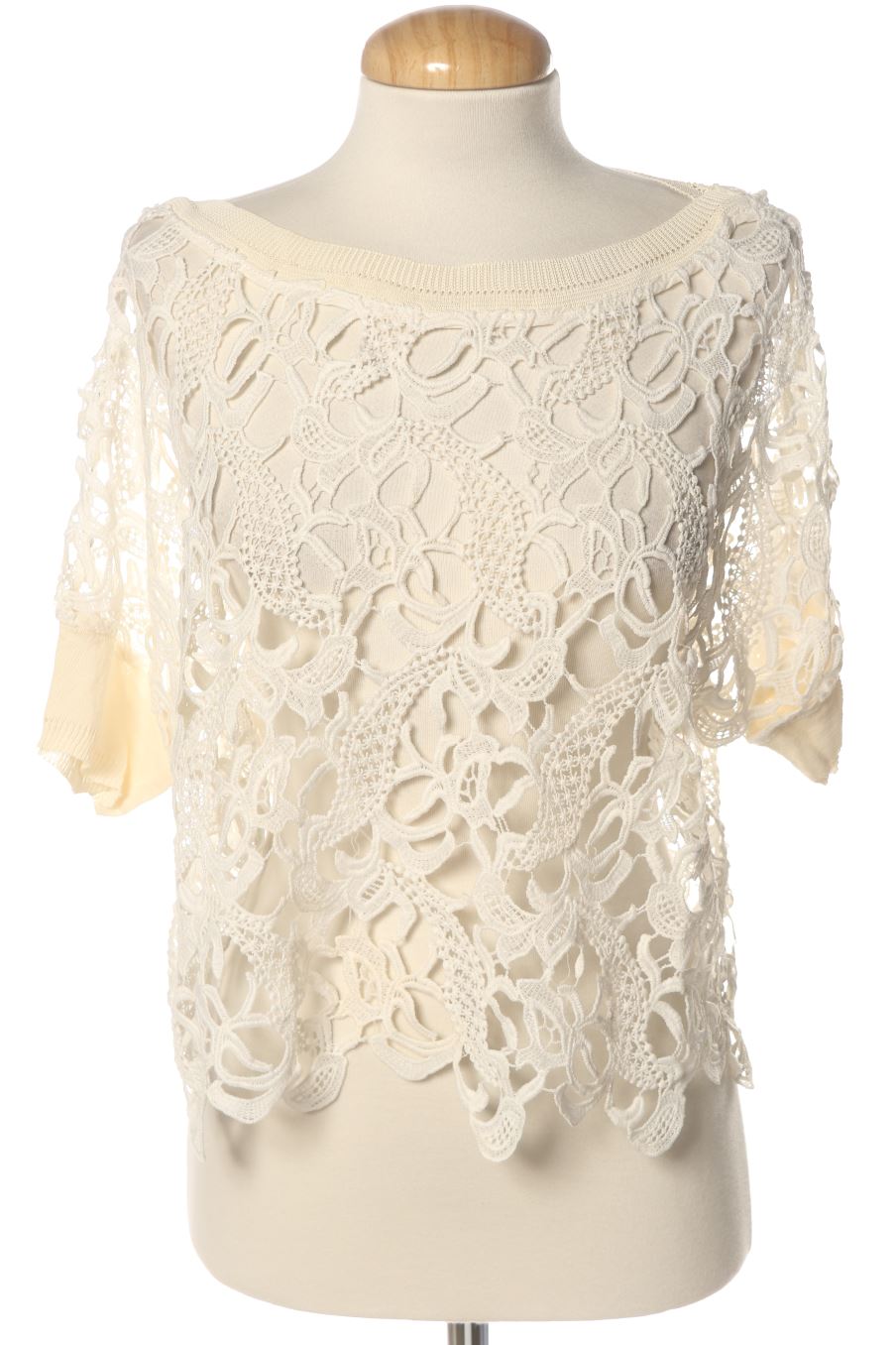 Top de Zara de la talla M, de color blanco