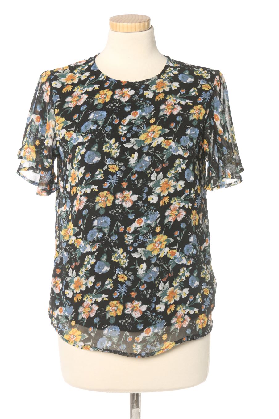 Blouse à manches courtes Pieces de la taille XS, de couleur fleurs