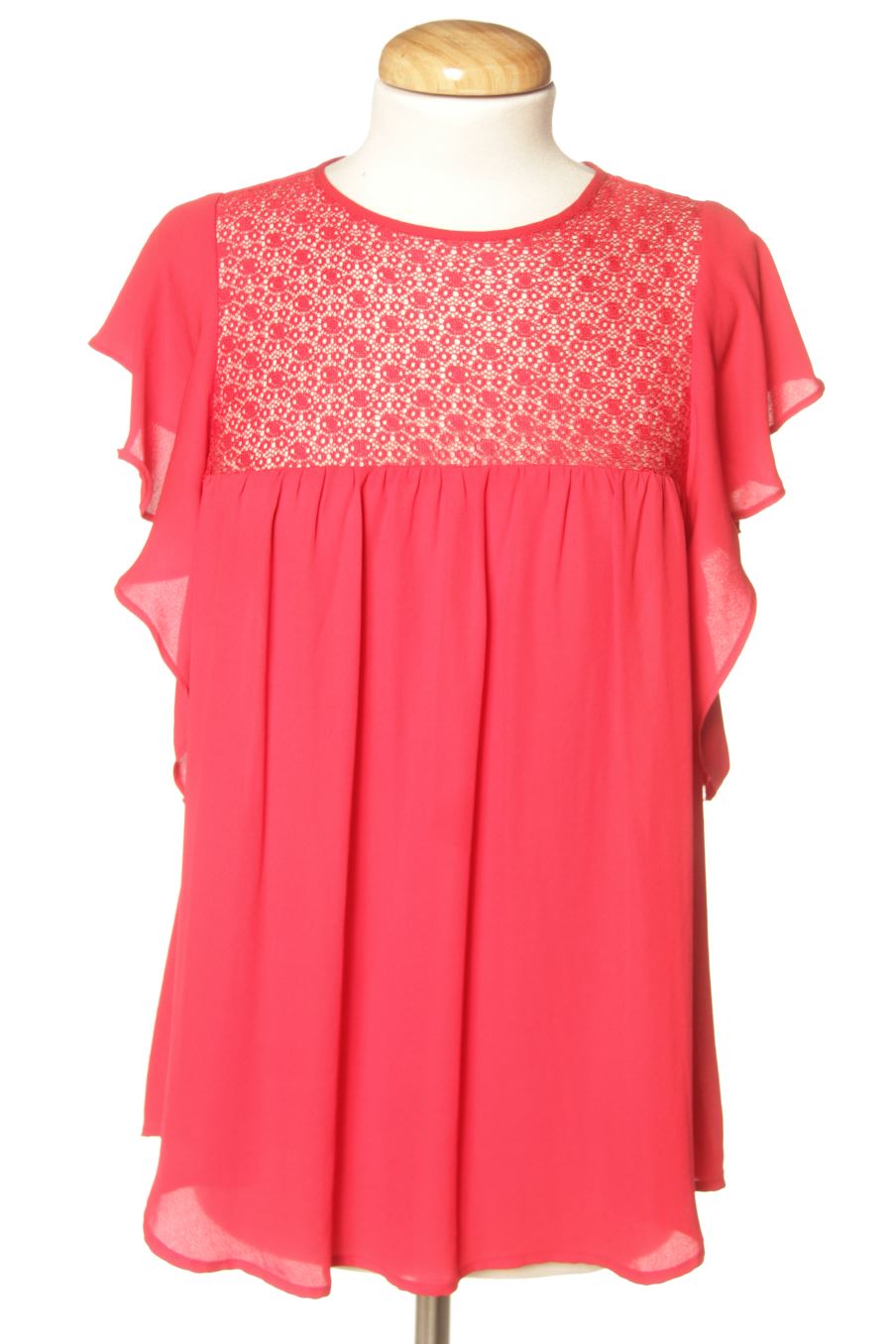 Blouse à manches courtes Mango de la taille S, de couleur rouge
