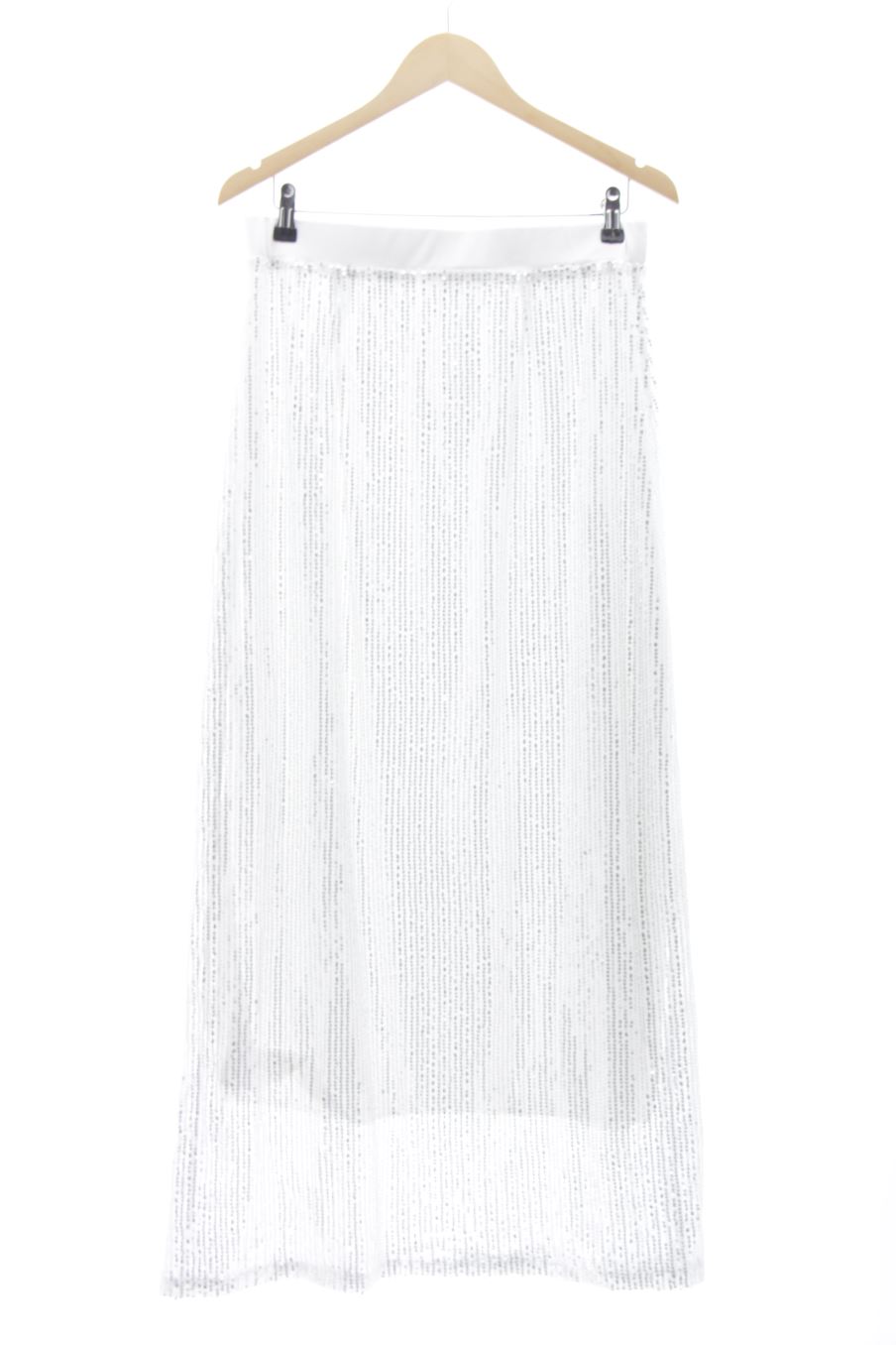 Falda de PERCENTIL de la talla 40, de color plateado