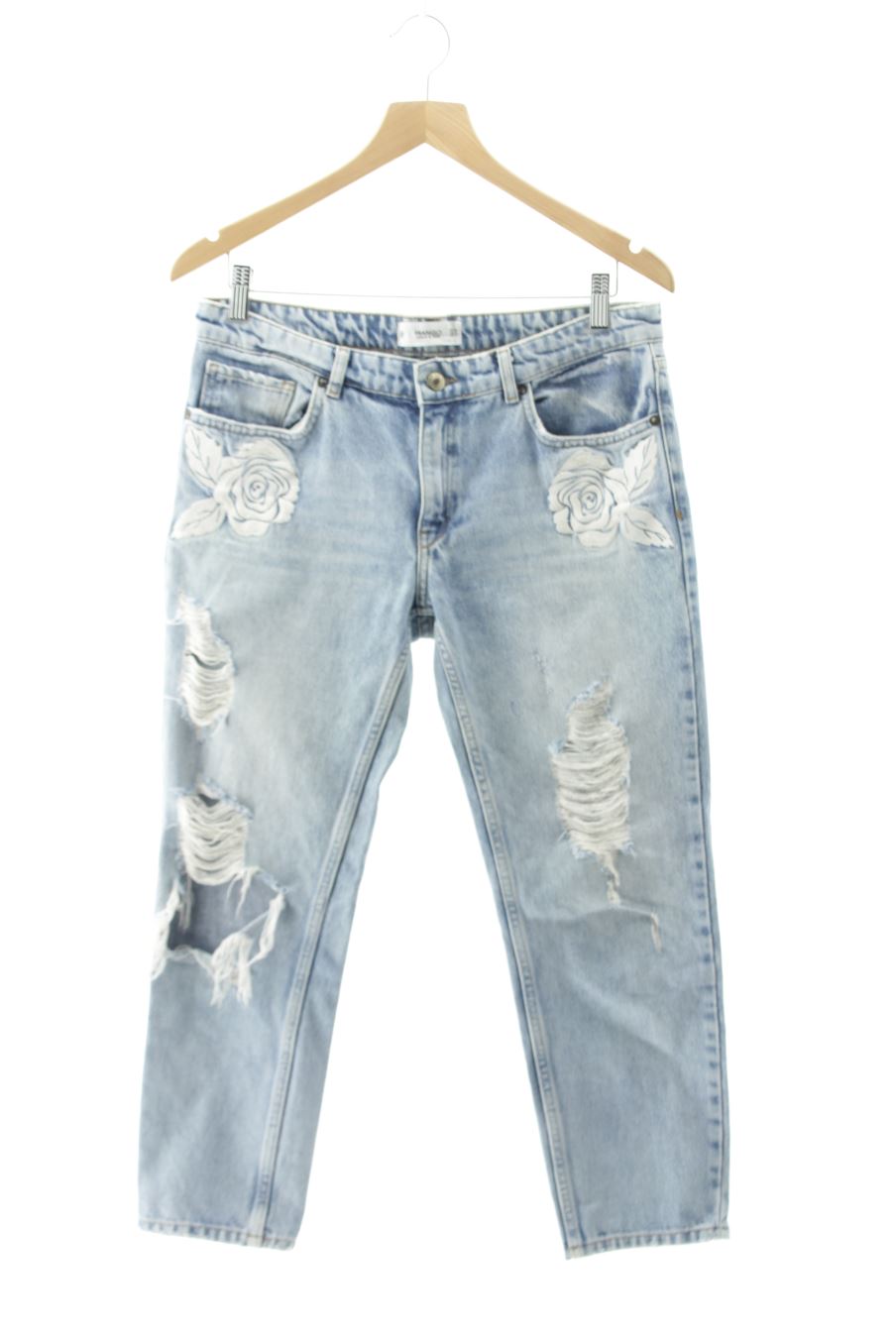 Jeans von Mango Größe 38, Farbe Blau, aus Jeanskleidung für