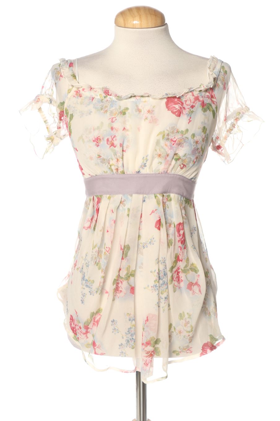 Blouse à manches courtes Mango de la taille S, de couleur fleurs de soie
