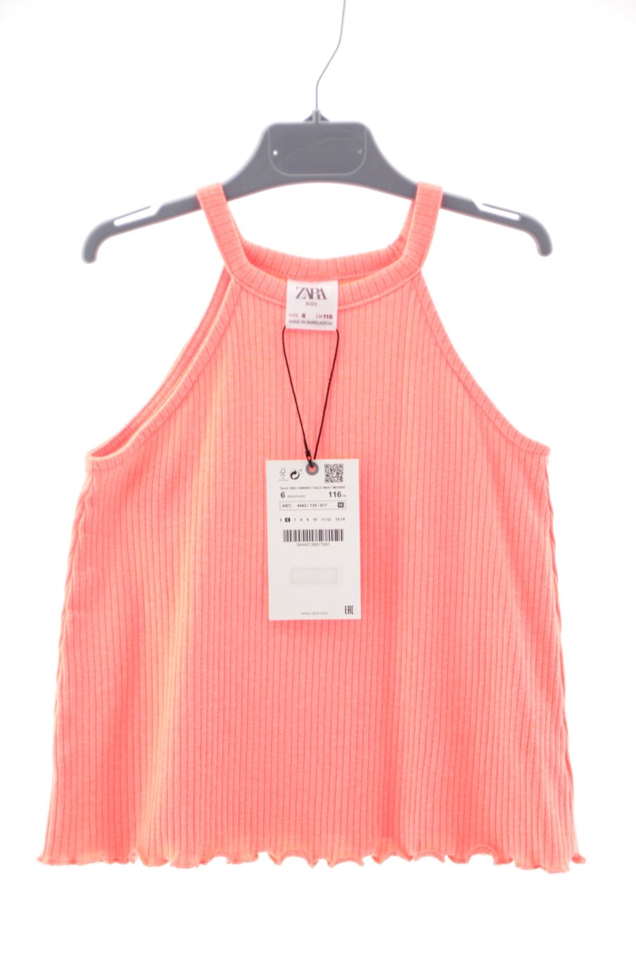 Débardeur Zara de la taille 6 ans avec une étiquette